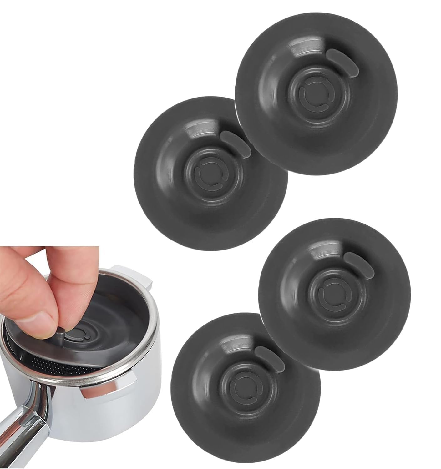 4Pcs Coffee Machine Accessories, Cleaning Tablets for 54mm Machines, Gray Blind Shots for 8 Series Coffee Makers-image-27