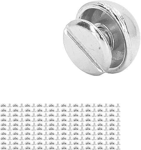 TOPINCN Kit de remaches de cuero, 100 juegos, collares, falda de cuero, bolsas de 0.315 in, tornillos de hongo, accesorios de semicírculo, remaches