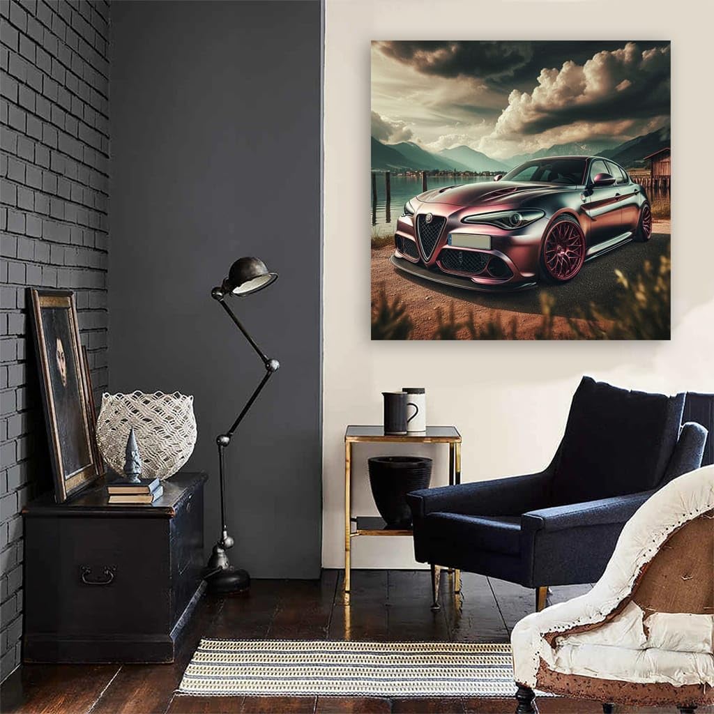 Amazon.com: Print & Gift For Men Bedroom Posters Car Wall Art Alfa