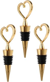 TOYANDONA Heart-shaped Bottle Stoppers for Wedding Celebration Creative Wine Corks to Preserve Wine Beer and Drinks Elegant Favor for Guests