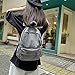 TYHOTULY Lightweight Travel Denim Backpack Vintage Daypack Y2K Backpack Multipurpose Adjustable Shoulder Bags for Women Men (Grey)