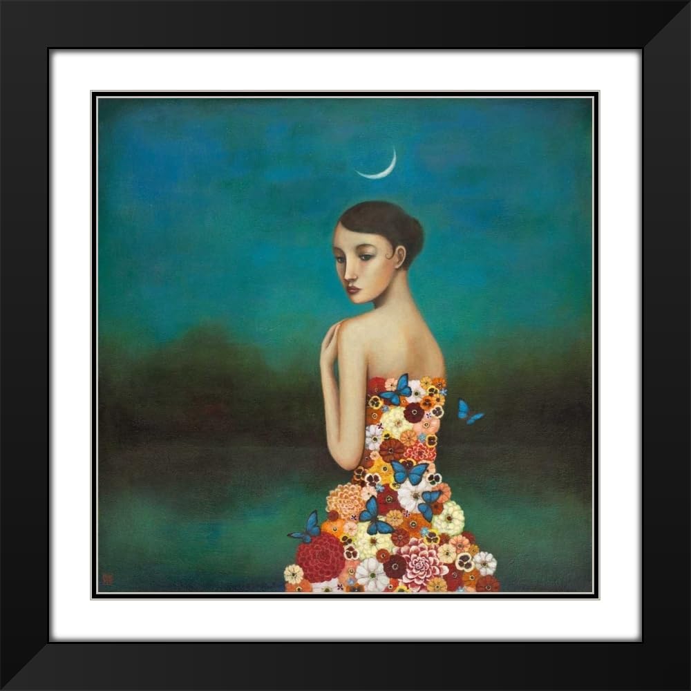 Huynh, Duy 15x15 Black Modern Framed and Double Matted Museum Art Print Titled Reflective Nature