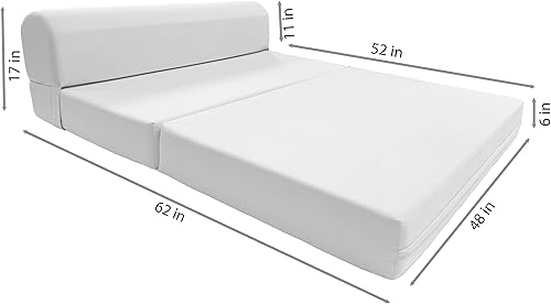 Miniatura 336 de Sofá cama plegable color gris de espuma, 6 pulgadas. Grosor x 32 pulgadas, ancho x 70 pulgadas. Cama de Invitados, cama plegable con espuma de alta