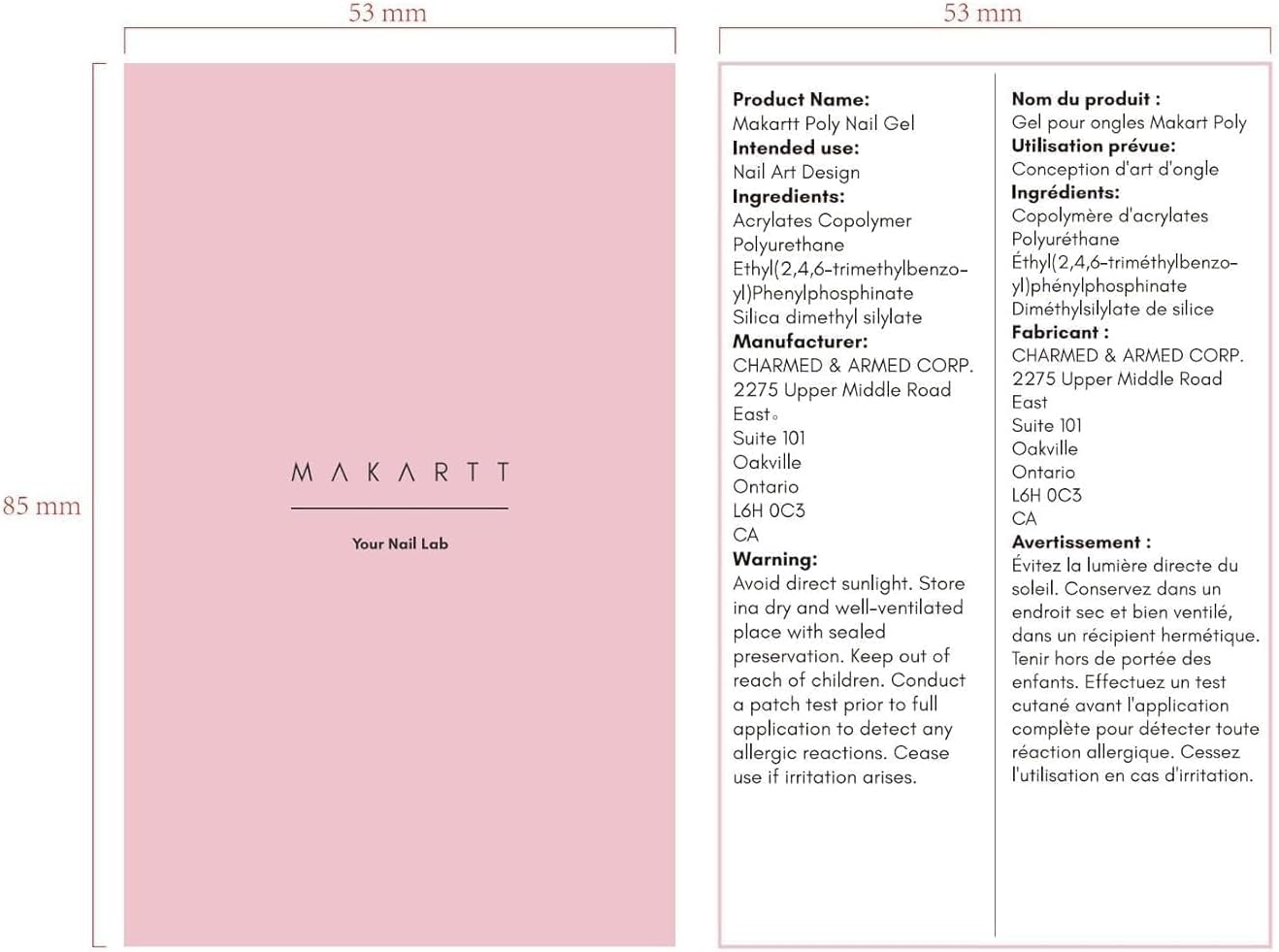 Makartt -21 Poly Nail Builder Gel 50ml 1.76oz Clear Nail Extension Expanding Gel Clear Nail
