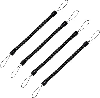Mini Skater Plastic Elastic Tether Lanyard for Touch Pens Coil Spring Straps, Tether a Drawing Pen to Touchscreen,4Pcs