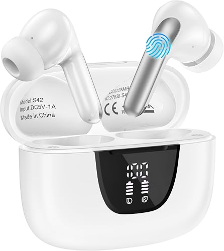 Miniatura 1 de Auriculares inalámbricos, Bluetooth 5.3 para Samsung Galaxy S25 Ultra S24 S23 S22 S20 A16 A15, auriculares Bluetooth con micrófono de cancelación