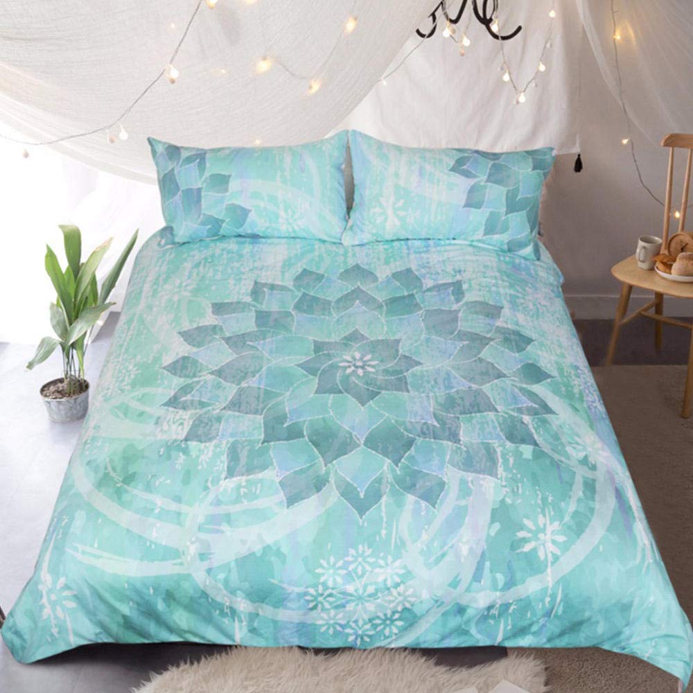 Parure de lit en microfibre plusieurs couleurs style ethnique pour l'été