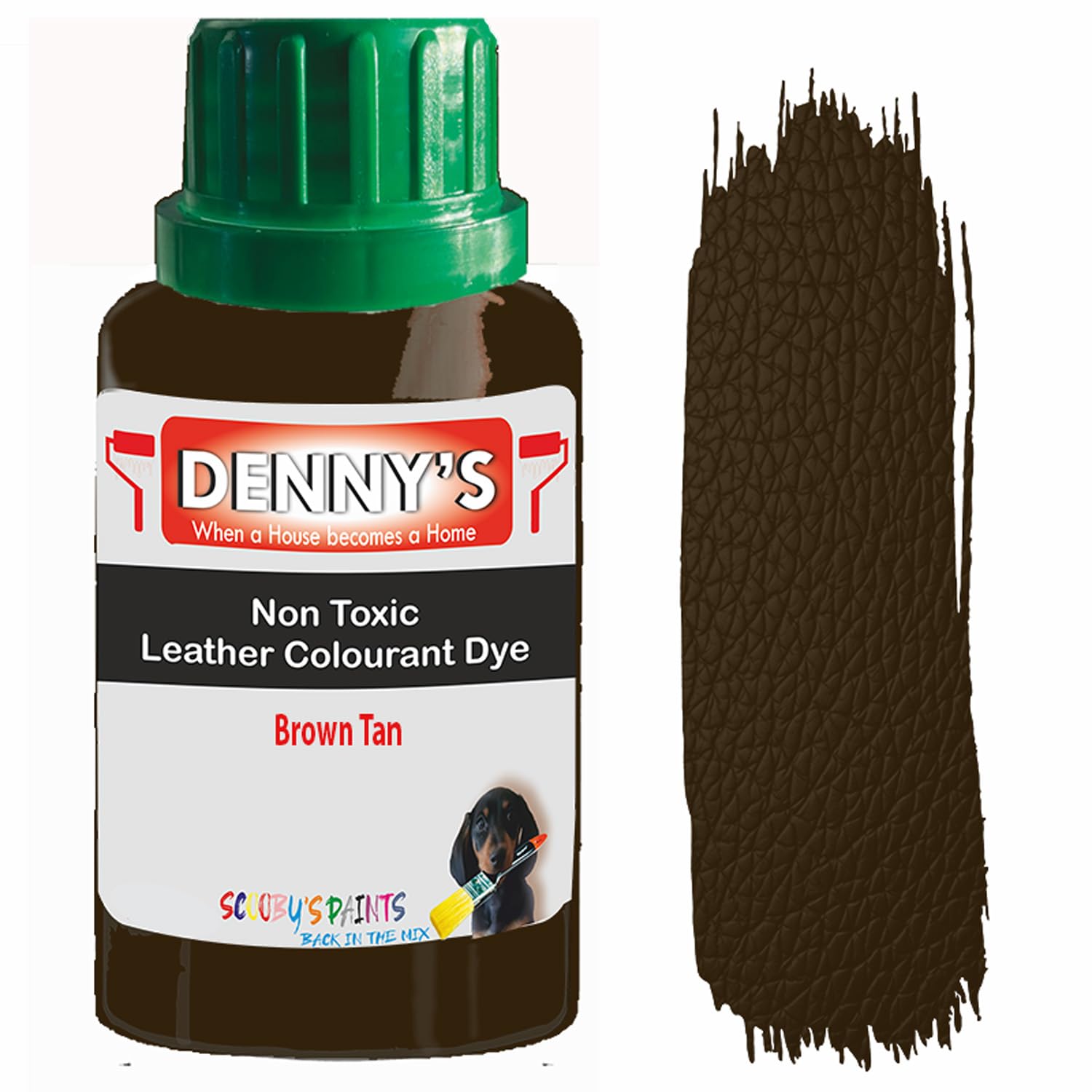 All in One Leather Colourant Self Seal Leather Dye Repair Paint for Furniture, Sofas, Car Seats (Brown Tan, 100ml Bottle)