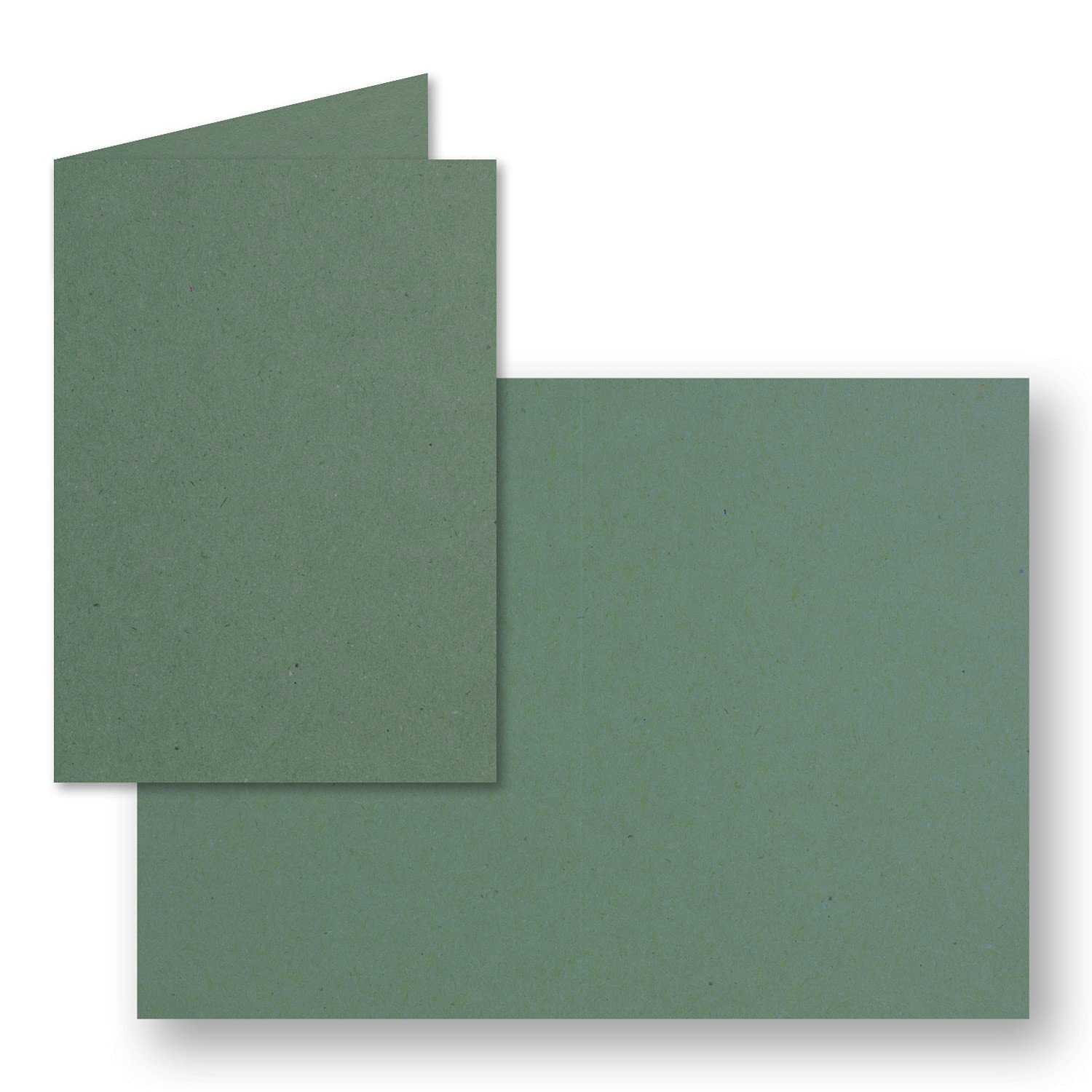 60 x Card Set DIN B6, Kraft Paper Brown, Kraft Paper Grey, Kraft Paper Eucalyptus, Folding Cards with Envelopes, 3 Colours - Image 3