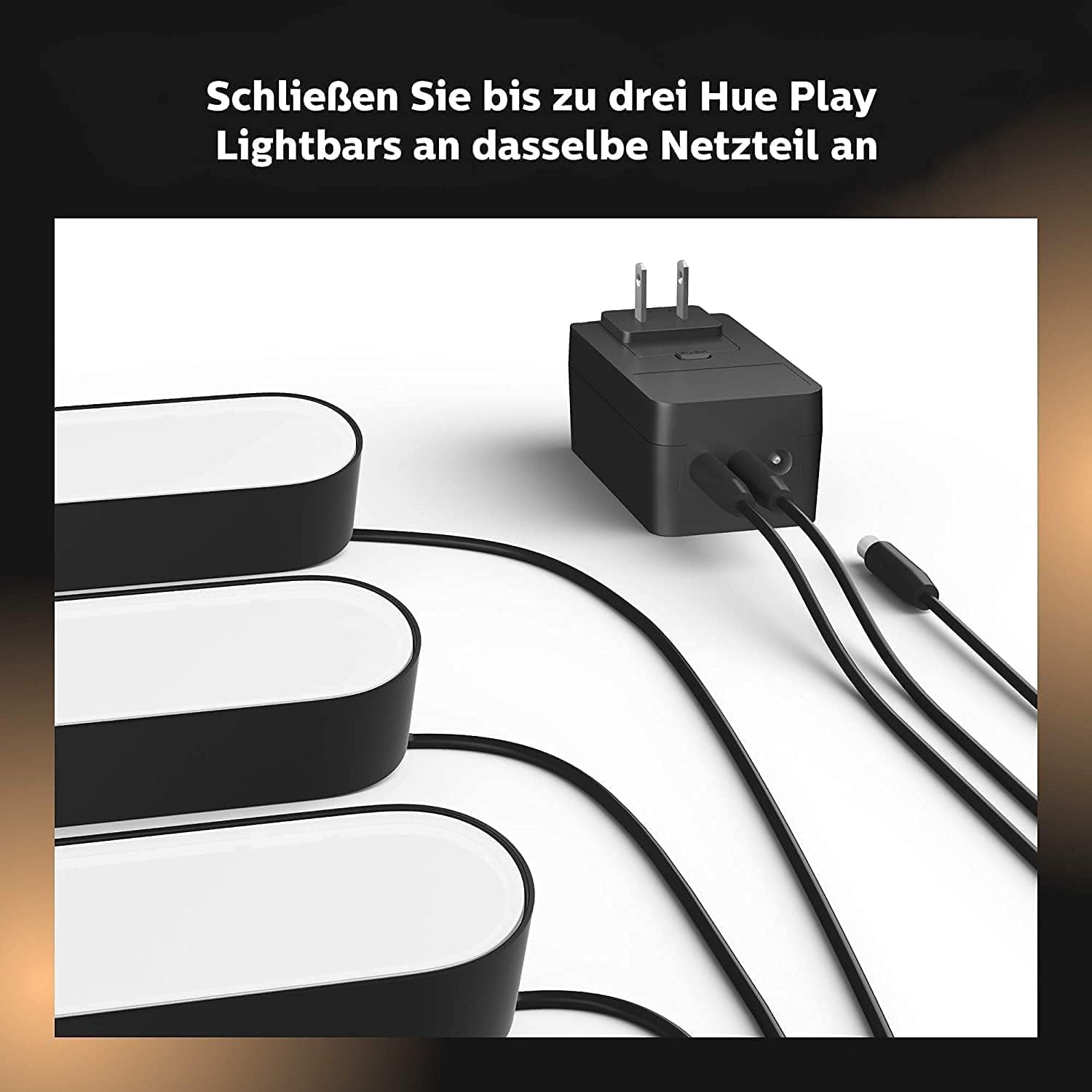 Philips Hue White & Color Ambiance Play Lightbar 2er Pack Basis-Set 500 lm Dimmbare Lichtsäulen TV-Hintergrundbeleuchtung Schwarz