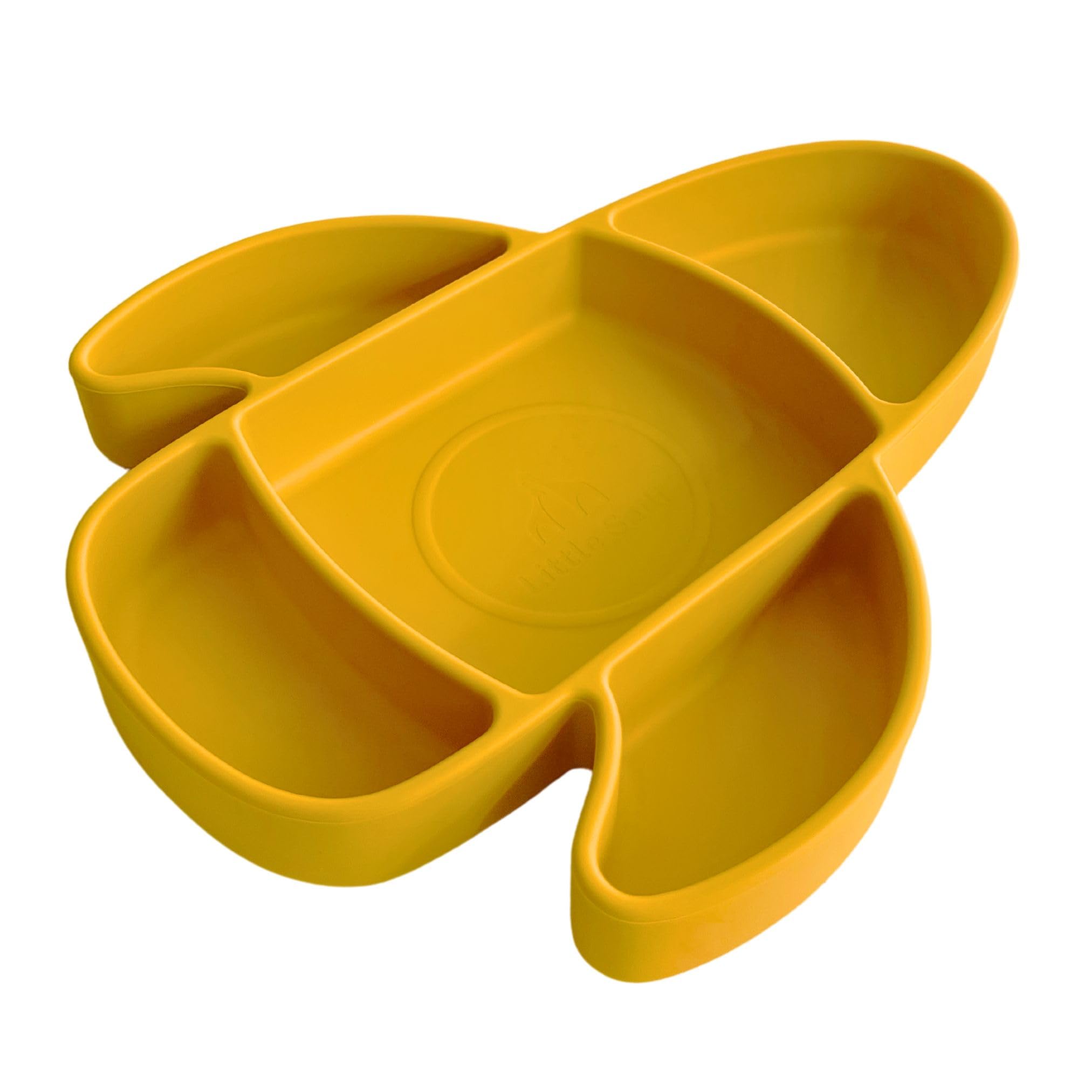 Little Sadi Airplane-Shaped Silicone Plate (Yellow)