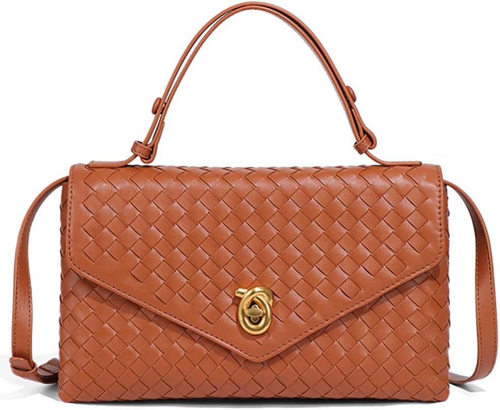 Upbull Trendy Woven Evening Clutch Purses Women PU Leather Evening Handbags Underarm Shoulder Crossbody Purse Wedding Wallet