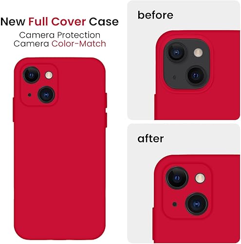 Miniatura 689 de FireNova Funda para iPhone 14 Pro, funda de silicona mejorada [protección de cámara] con [2 protectores de pantalla], forro interior de microfibra