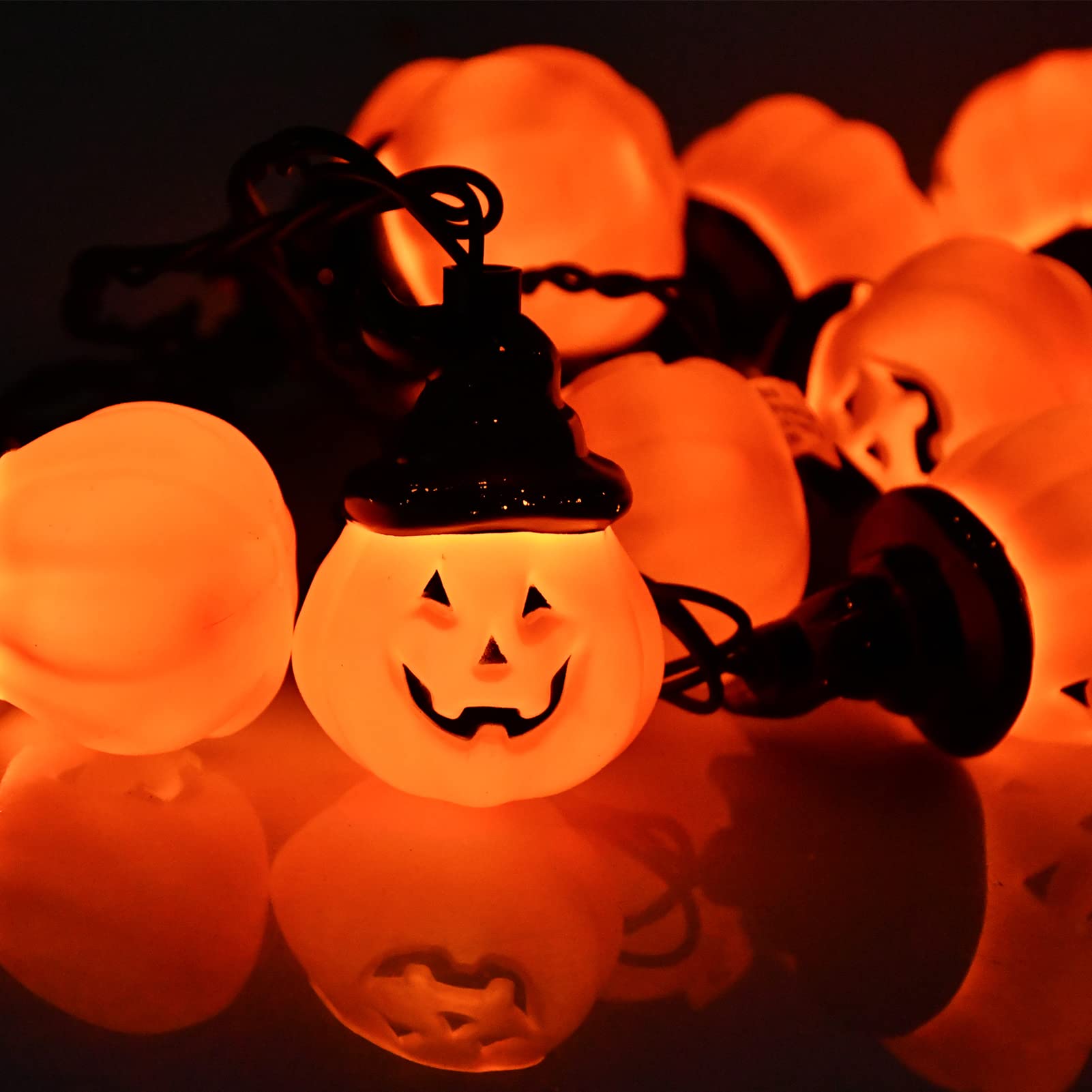 Amazon.com: Halloween Pumpkin String Lights with Wizard Hat, 8.5Ft