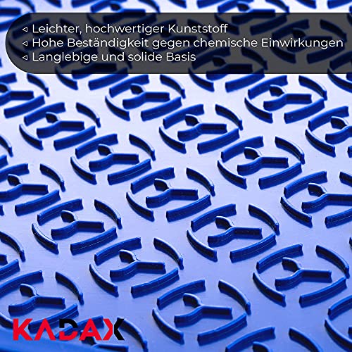 KADAX 3X Farbwanne, Lackierwanne, Farbschale aus Kunststoff, Maler Lackierschale mit Griff, große Lackschale, leichtes Malerzubehör, Lackwanne, Malerbedarf (3, blau)