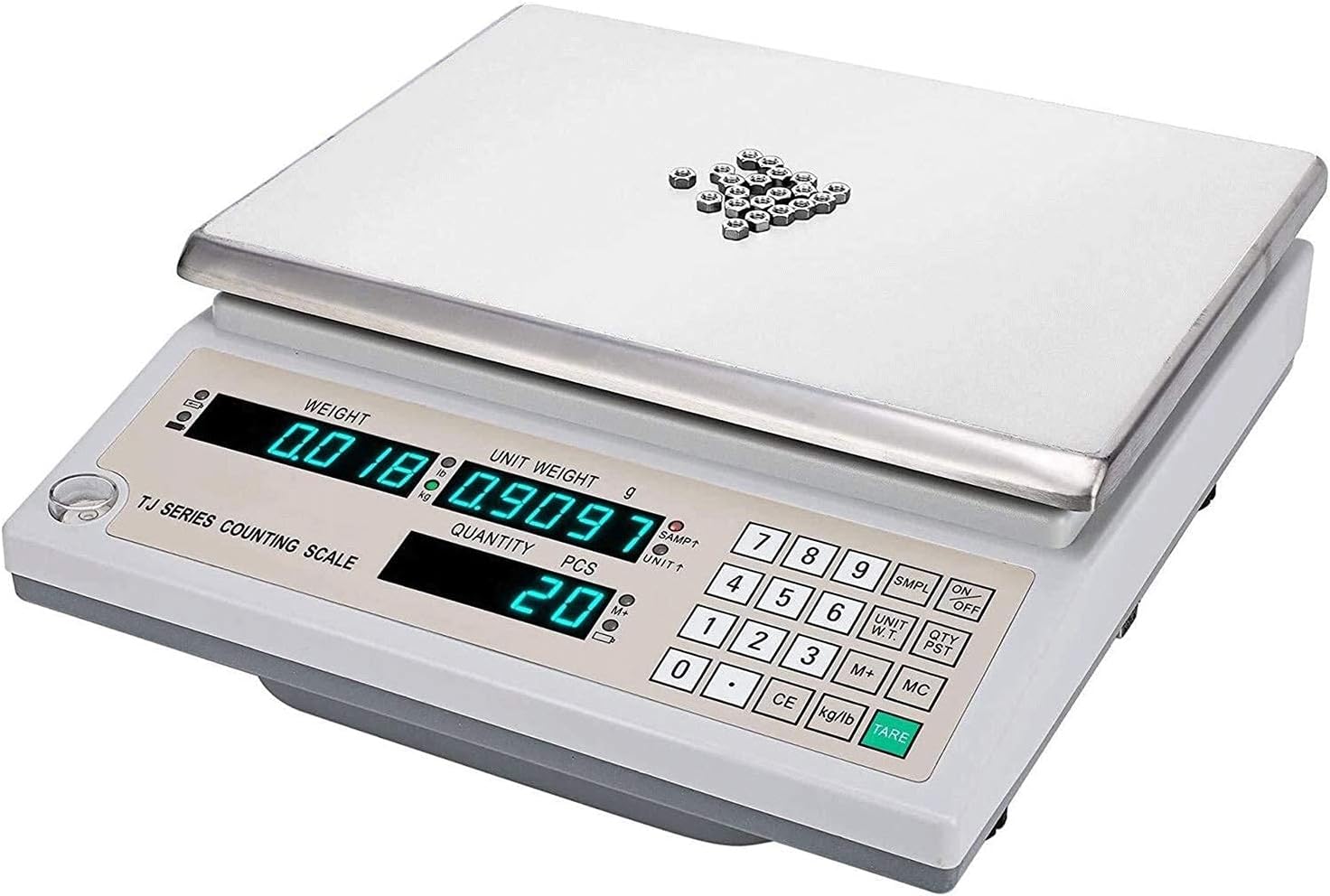 Digital Counting Scale Precision Parts Coins Counting Scale Kg/lb Units Conversion Electronic Gram(3kg/6.6lb 0.1g/0.0002lb)