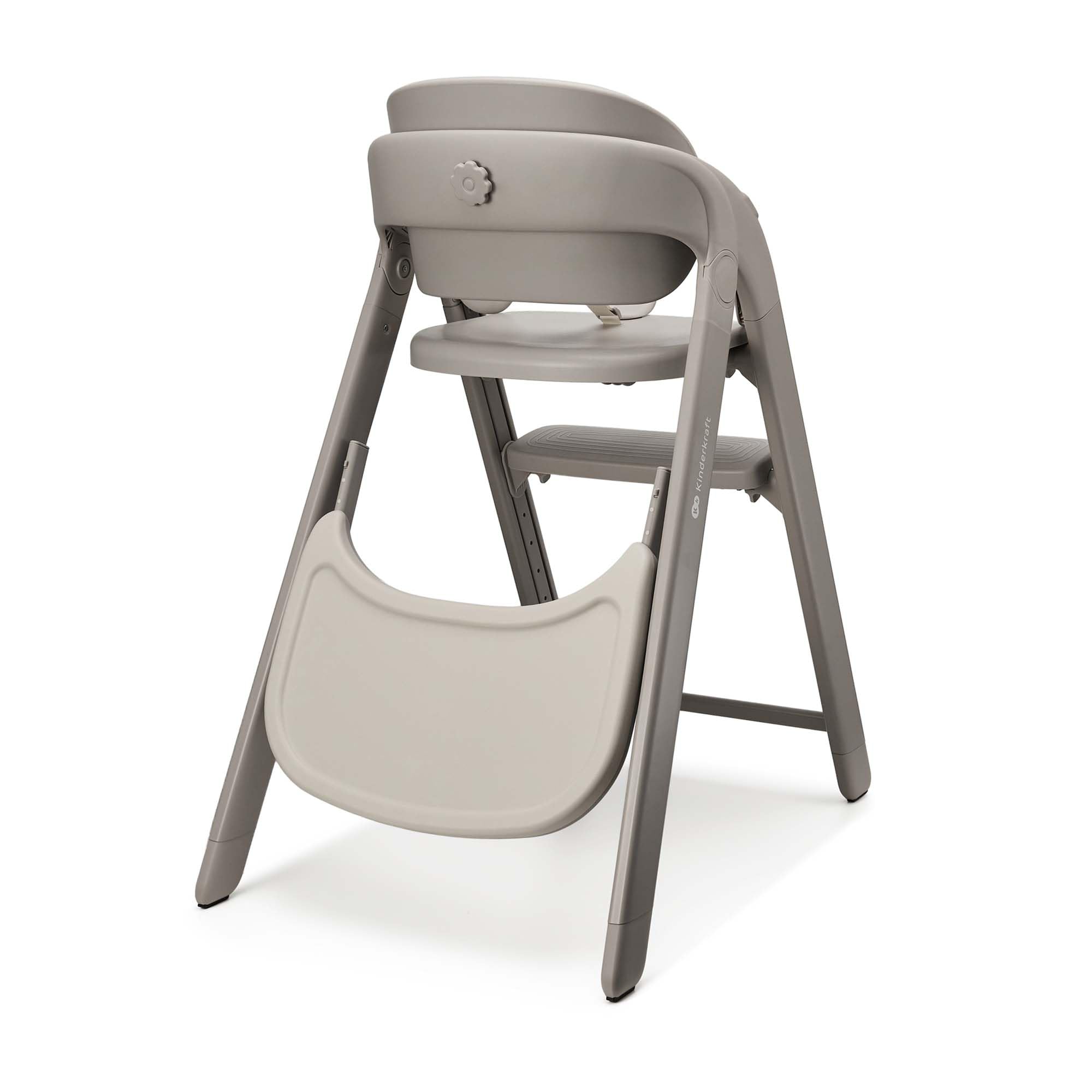 Kinderkraft TINO Seggiolone 3 in 1, Regolabile, Cintura di Sicurezza a 5 Punti, Vassoio Rimovibile, Facile da Pulire, Pieghevole, Adatto a Bambini e Adulti, Beige