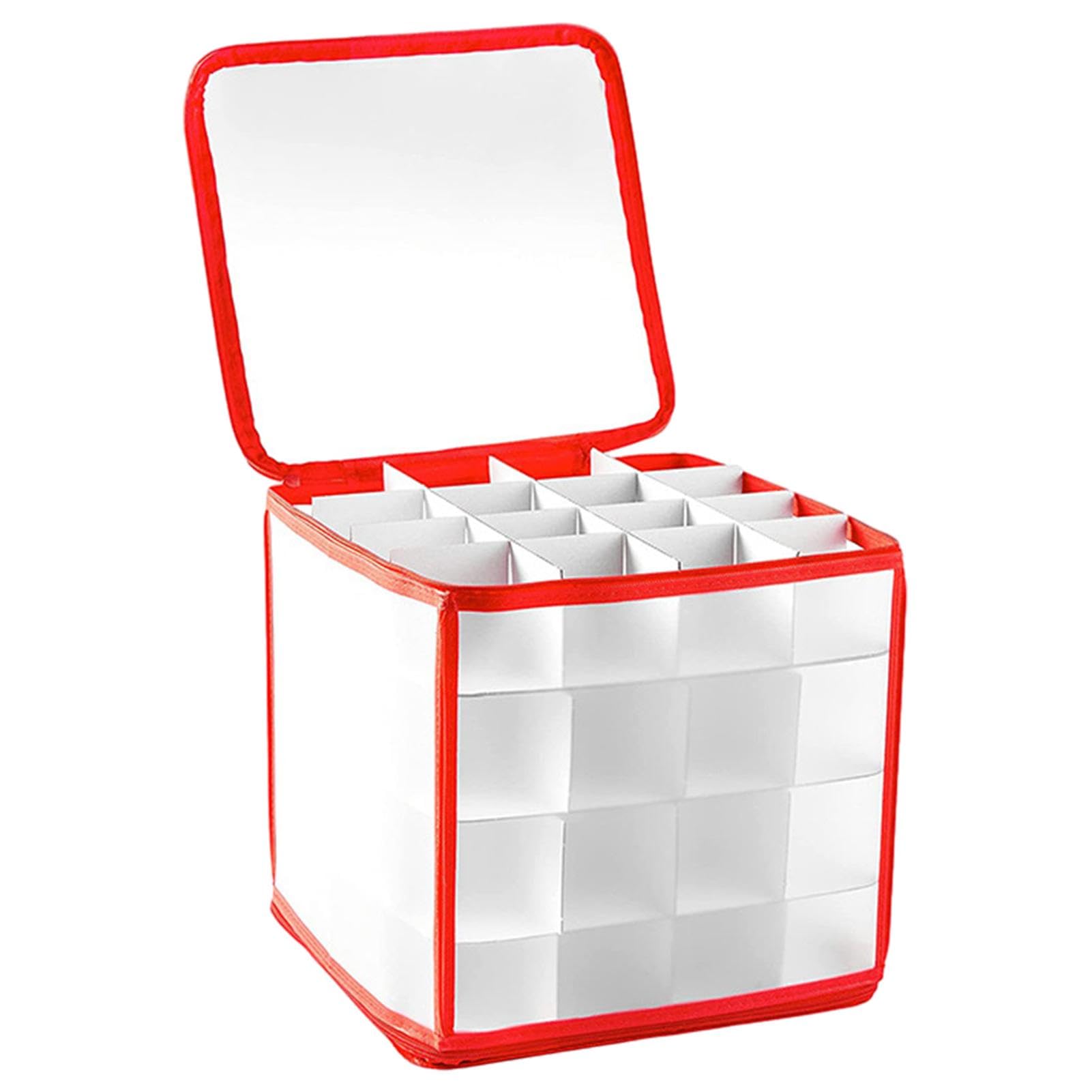 Contenitore Per Palline Di Natale - 64 Scomparti, 30.5x30.5x30.5cm - Organizza E Proteggi Le Decorazioni - Foto 2