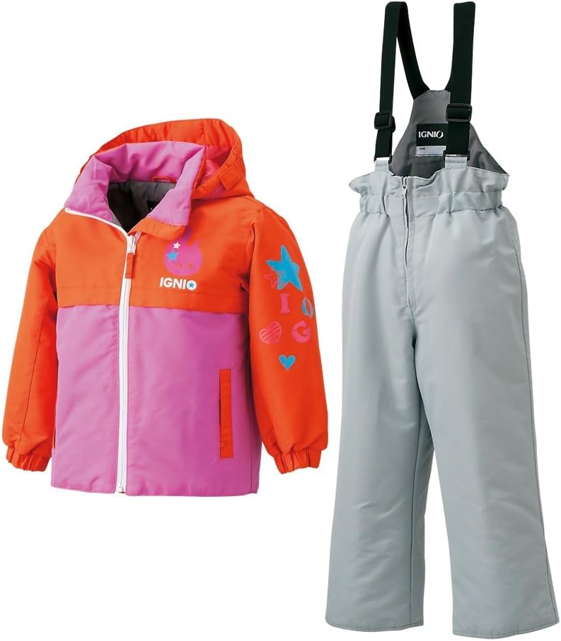 Amazon イグニオ Ignio ジュニア スキーウェア 上下セット Ig 6jt 14 15モデル オレンジxコンクリート 100 スポーツ アウトドア