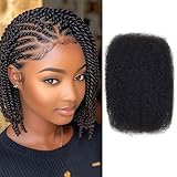 12 Inch Afro Kinkys Bulk Human Hair 100% Human Hair for Dreadlock Extensions,Repair Locs,Mini Twists and Braids 30 Gram One Pack Natural Black