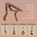 DIDA Guitar Capo For Acoustic Guitar With Pick Holder And 5 Picks, Metal Capo For Ukulele, Mandolin, Banjo, And Other String Instruments (Rosewood)