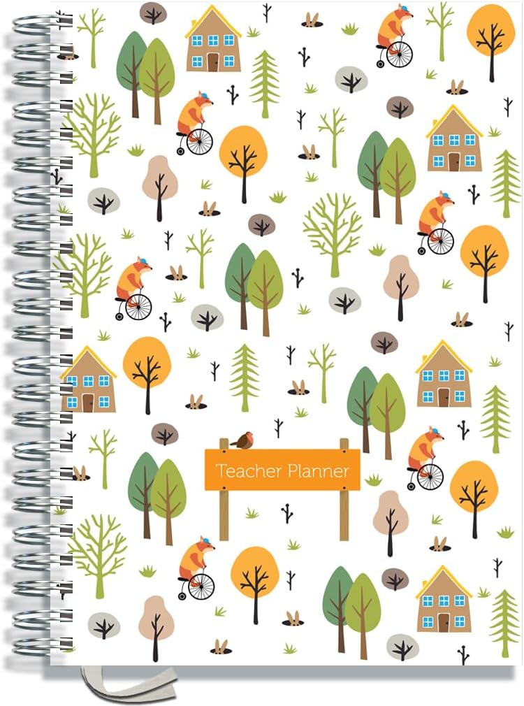 Teacher Planner 2026-2027 by Pirongs A4 5 Lesson - Woodland