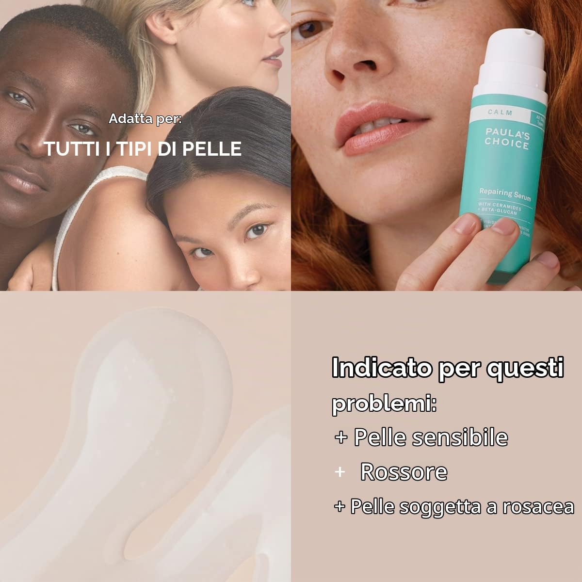 Paula’s Choice Siero Lenitivo, Siero Viso Allevia i Rossori & Idrata, 30 ml | Antioxidant Rich Serum - Anti-Ageing - Reduces Redness - For Acne Prone & Sensitive Skin - Hyaluronic Acid & Ceramides