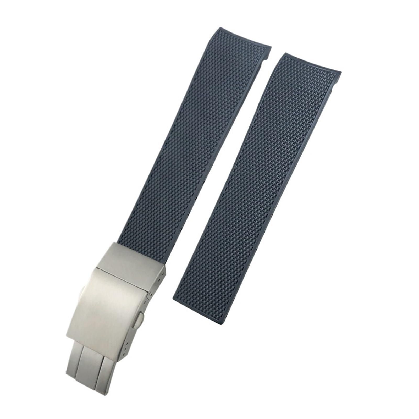 FYYFS gumowy pasek do zegarka 19, 20, 21 mm, silikonowy, kompatybilny z Longines Hydroconquest L3, 781, 782, czarny i niebieski
