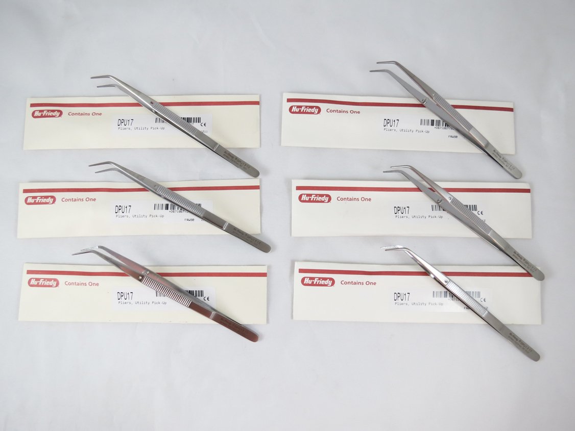 Dental Utility Pick-Up Dressing Pliers DPU17 No17 Kit 6/Pcs HU FRIEDY Original