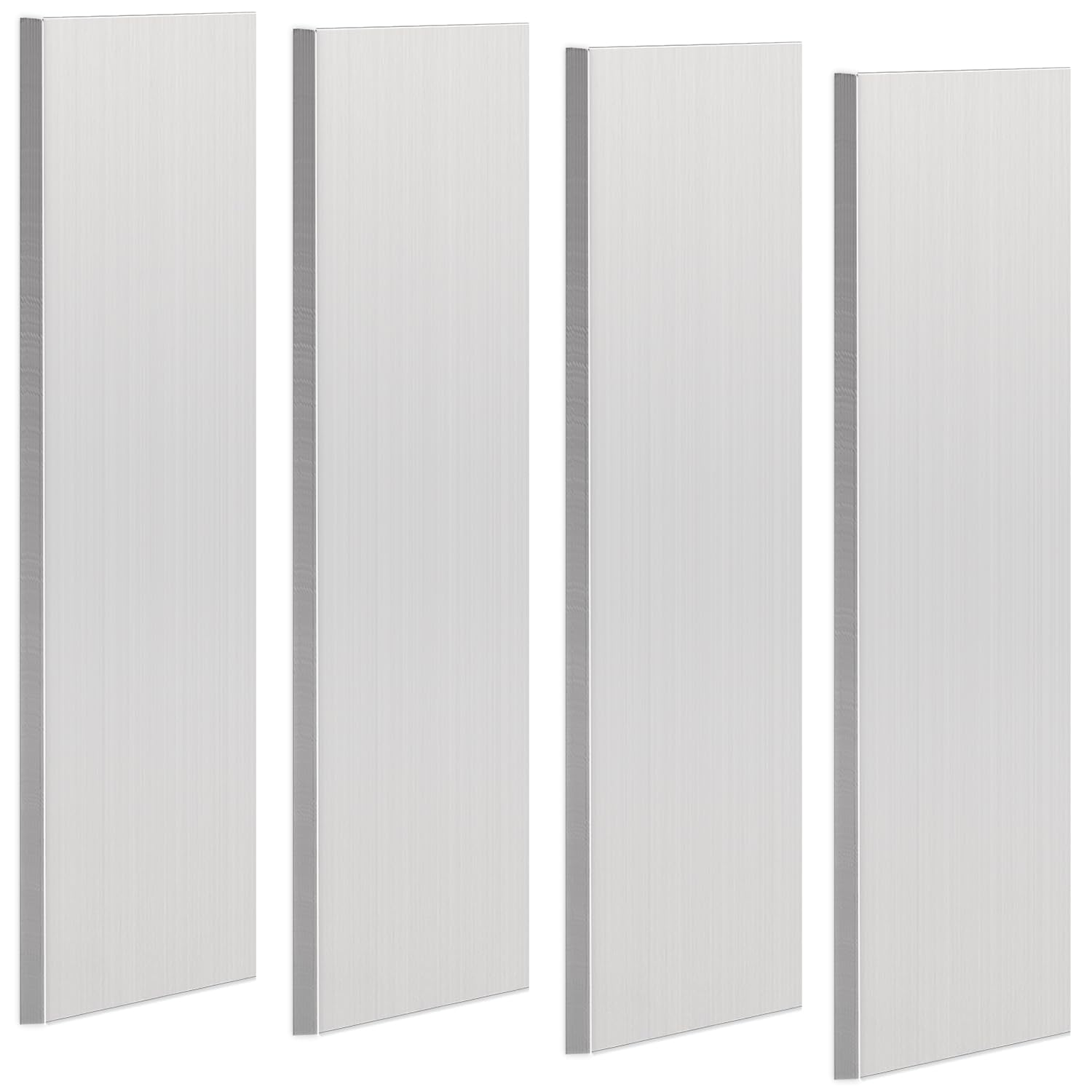 4 Pcs Square Aluminum Flat Bar, 1/8''(3mm) Thickness x 1'' Width x 12'' Length, 6061 General Purpose Plate, T6511 Solid New MLL Stock, for Crafting