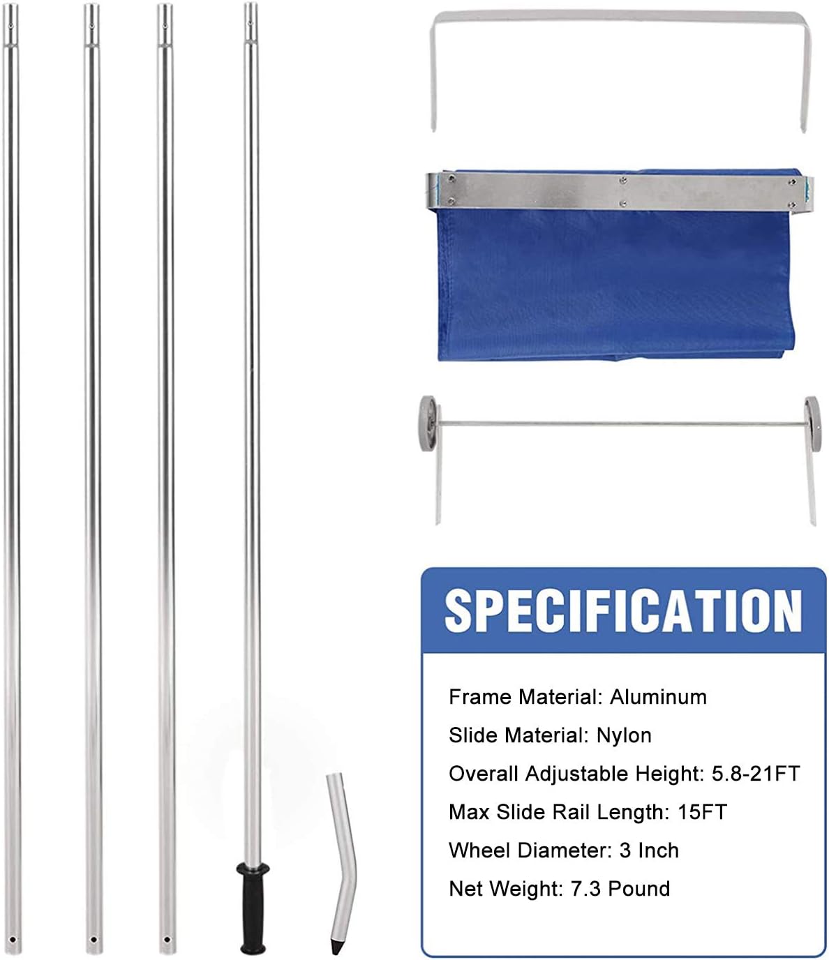 review FACC Roof Snow Removal Tool 21ft, Snow Roof Rake, with Wheels and Adjustable Extended Handle for Cedar Shake Roof, Tile Roof, Single Storey and Cabins Roof