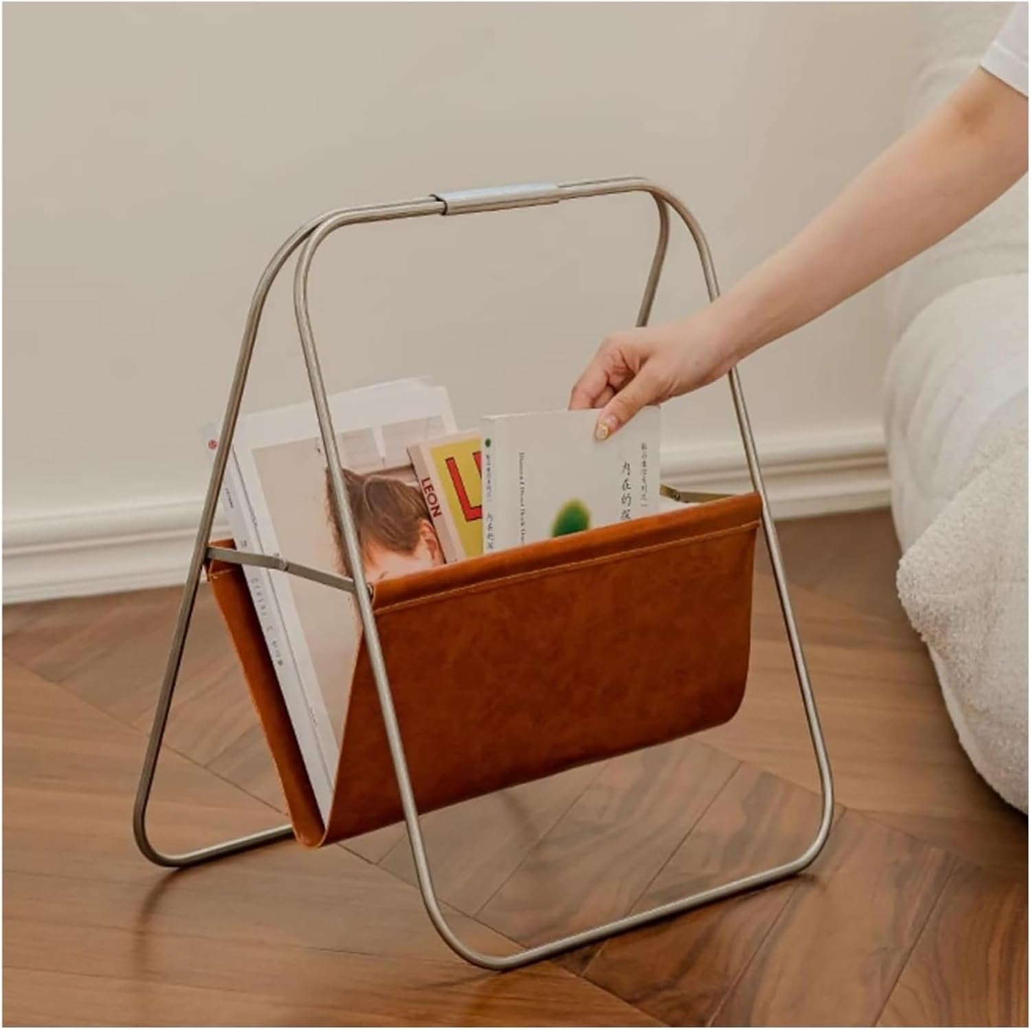 Magazine Rack,Book Display Rack, Portable Magazine Rack Literature Floor Stand Brochure Organizer for Magazines/Books/Newspapers/Tablets