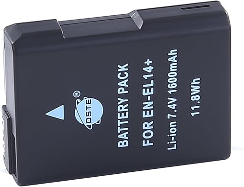 Miniatura 4 de DSTE Repuesto para batería de iones de litio EN-EL14 compatible con Nikon D5100 D5200 D5300 D5500 D5600 DF P7000 P7100 P7200 P7700 P7800 D3400 D3500