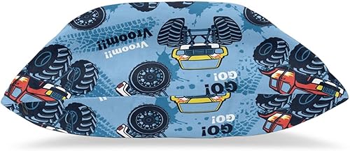 Miniatura 3 de Perinsto Juego de 2 fundas de almohada decorativas con estampado de camiones monstruos, fundas de cojín suaves para sofá, cama, decoración del