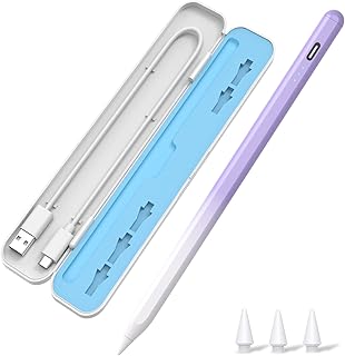 Stylus Pen for Apple iPad Pencil (2018-2022) with Case for iPad Pro 11/12.9 (3rd/4th/5th/6th), Air 3/4/5, Mini 5/6, for iPad 6th/7th/ 8th/9th/10th Generation, Palm Rejection, Tilt Function, Magnetic