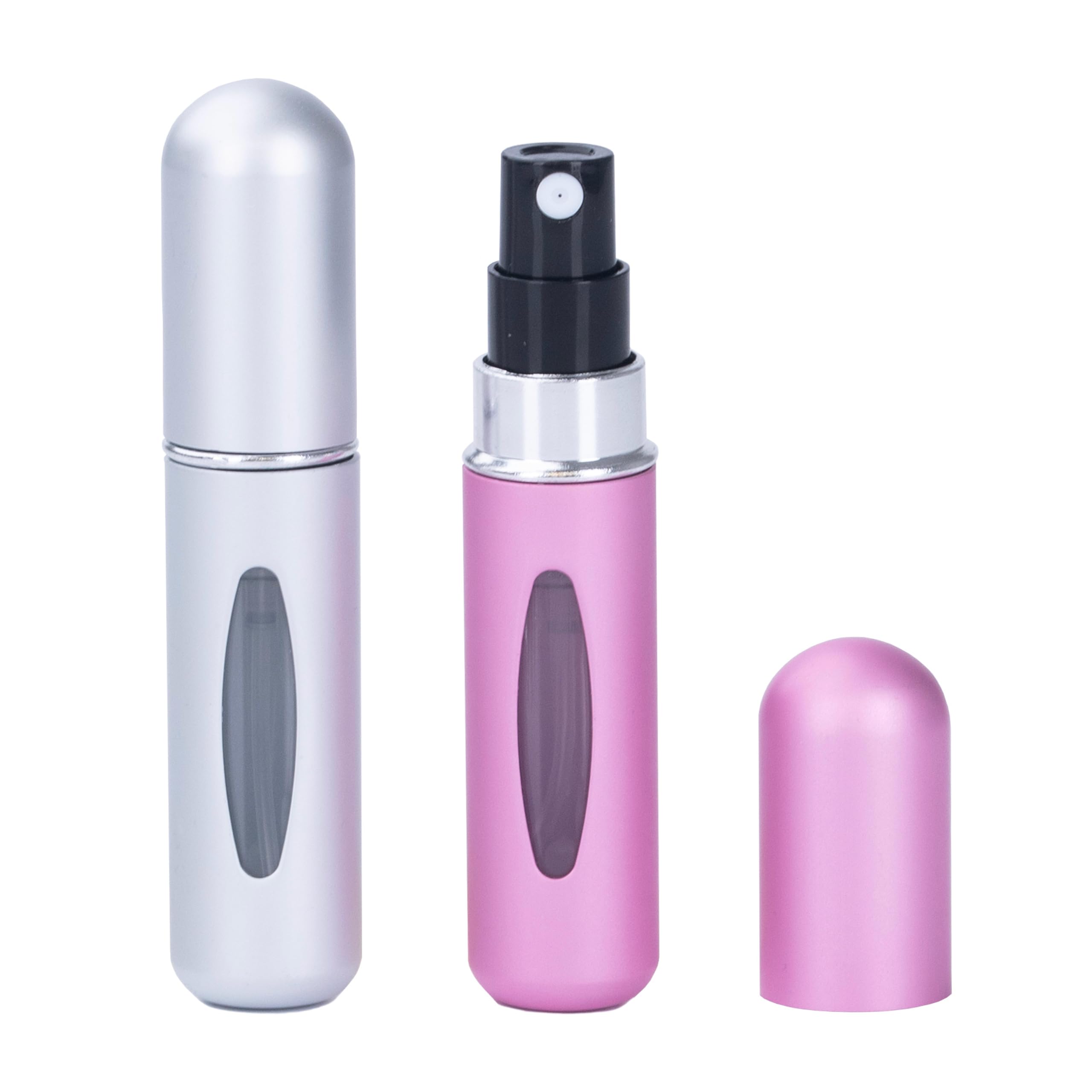 Status 5ml Refillable Perfume Atomiser Spray Bottles, Portable Travel Fragrance Dispensers for Handbag, Pocket or Luggage, Bright Colours, 2 Pack (SPERFATOM2PK10)