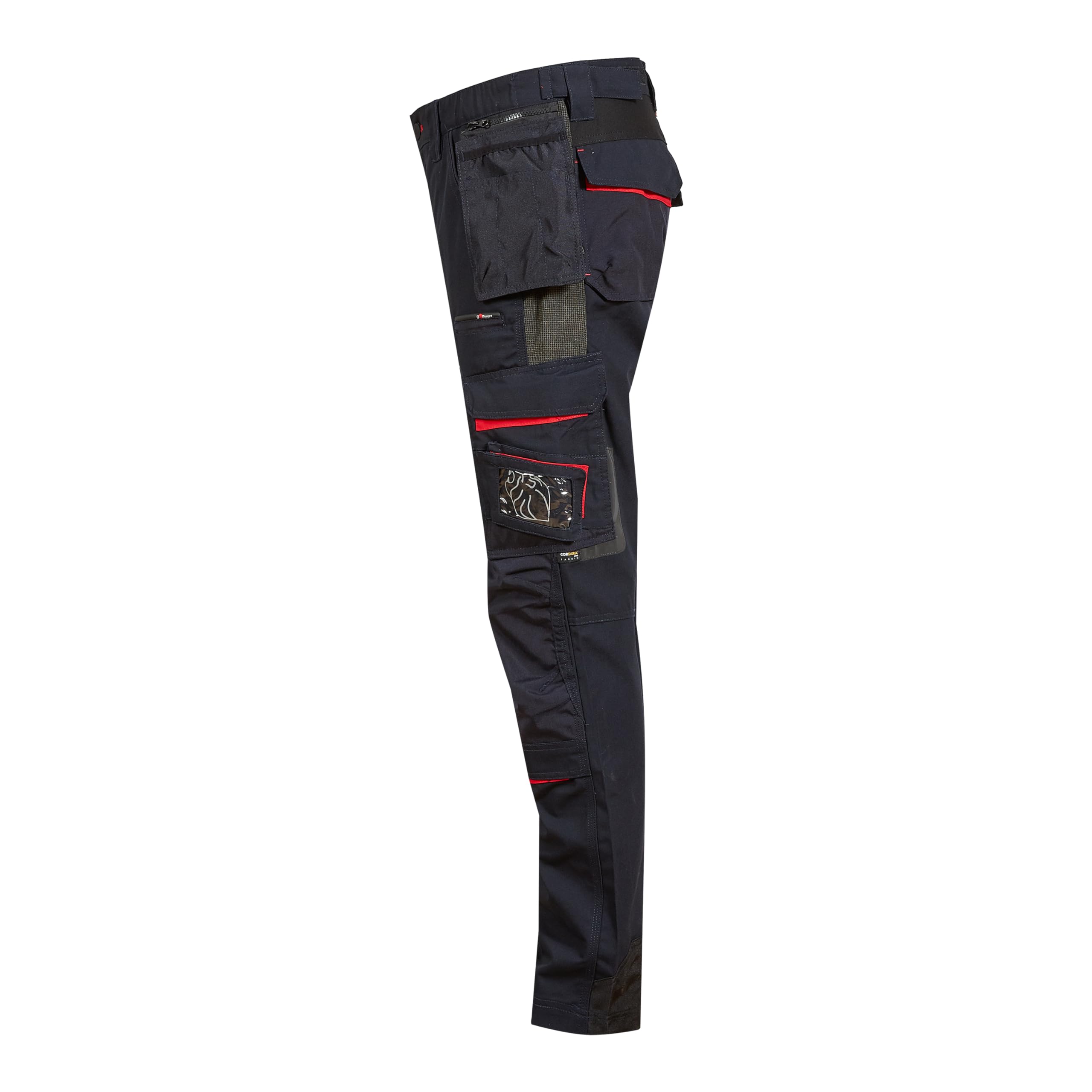 U-Power RACE, pantalón de trabajo para hombre, pantalón cargo con cintura elástica, con bolsillos para rodilleras, multibolsillos, tela cómoda, ropa exterior resistente y duradera - Deep Blue 52