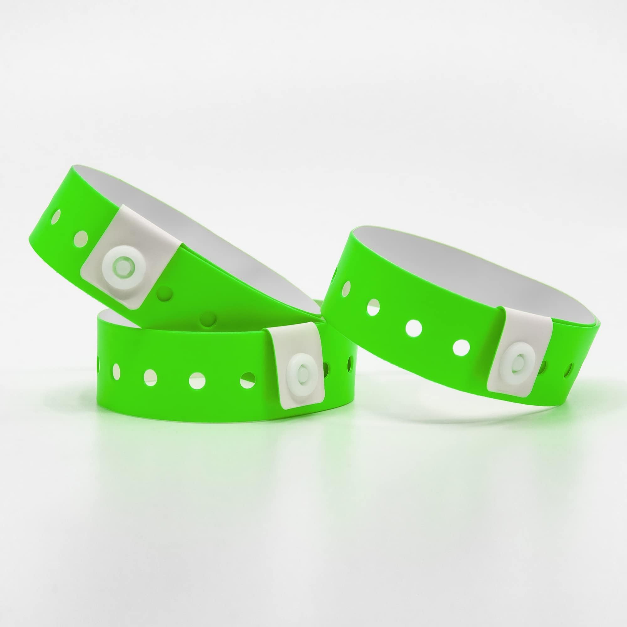 Bracelets du Vinyle Evenementiel avec Une Impression Personnalisée 19 x 255 mm - 100 Pieces Bracelet Identification de Festival - Autocollant et Imperméable | Bandes d'entrée pour événements et fêtes avec texte/logo personnalisés - Bracelets étanches pour