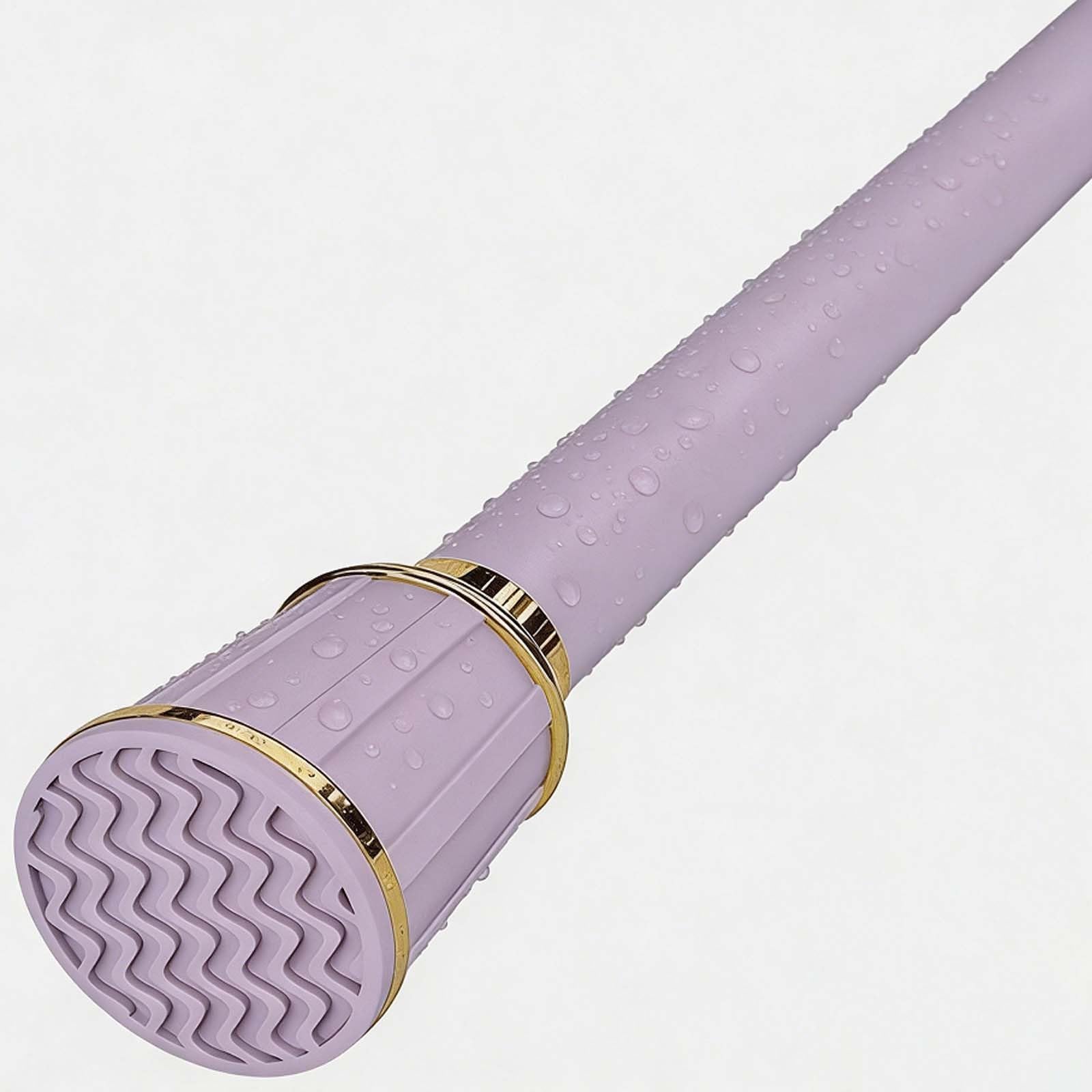 Barre de rideau de douche violette extensible 160-250 cm sans perçage pour salle de bain