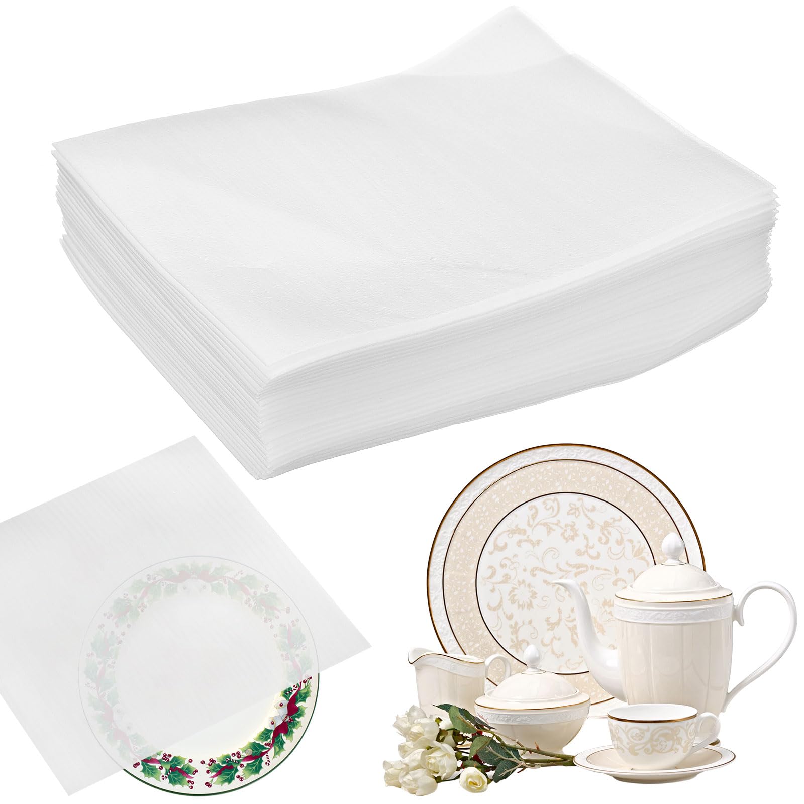 sourcing map 25 Pcs Cushion Foam Pouches, 6" x 5" Cushioning Packing Supplies Cushioning Foam Padding Sheets for Moving and Packaging Dishes, China, Books, Photo Frame