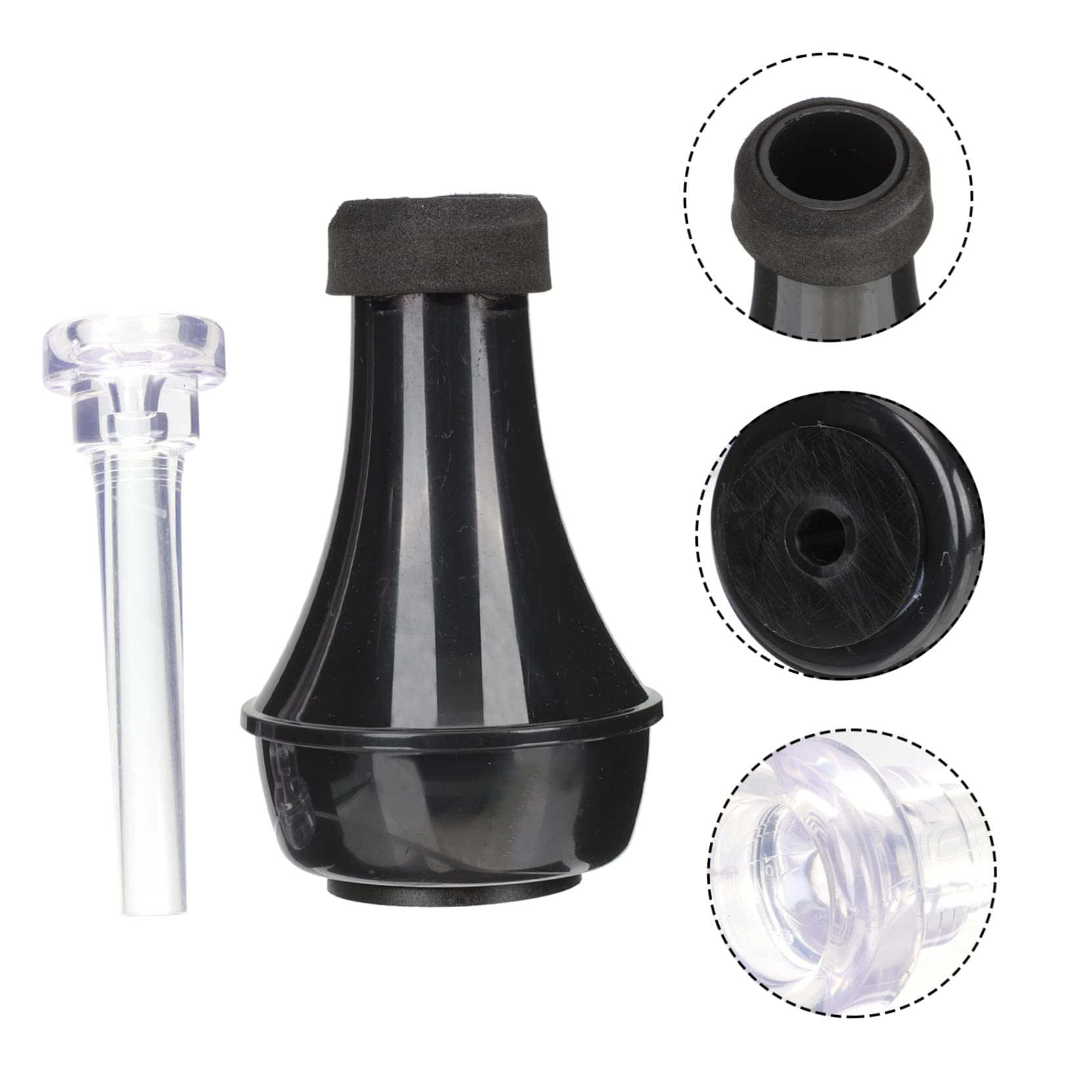 Generic Practice Trumpet Mute Mini Mute Set for Trumpet with Abs Material Noise Reduction