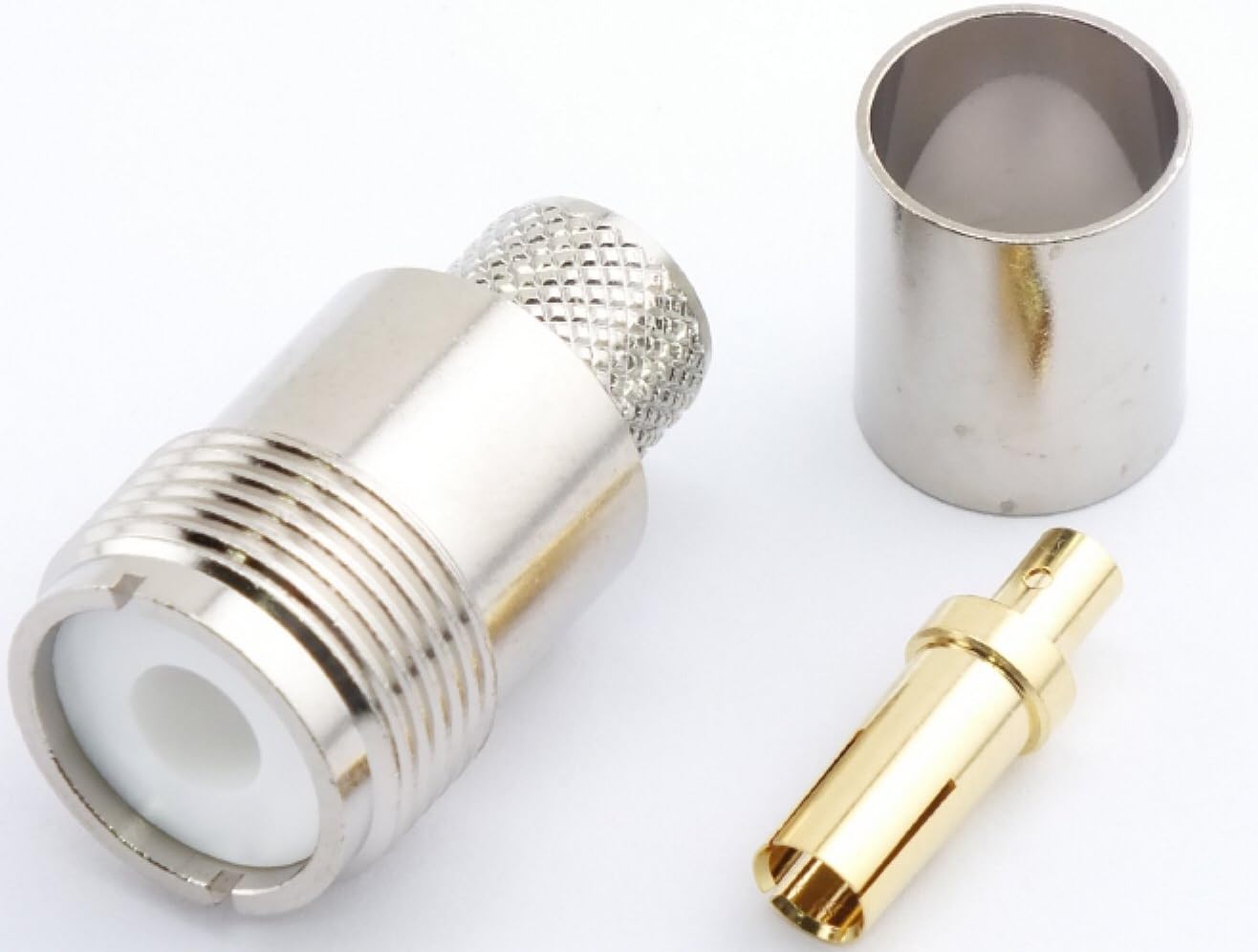 W5SWL Brand Premium Series UHF Female Crimp Connector RG-8 RG-213 9913 and Low Loss Type 400 Series Coax Cable - by W5SWL Brand