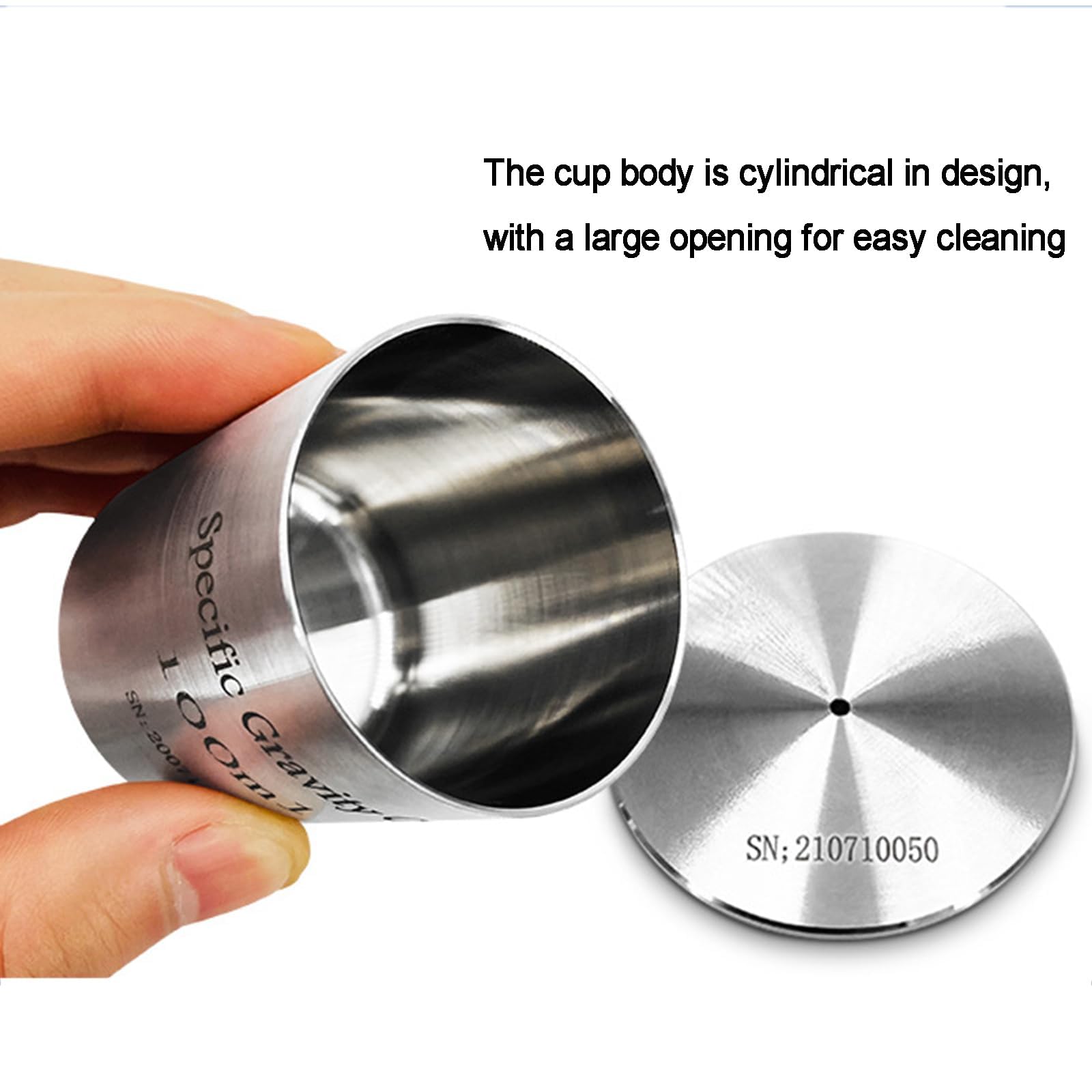 COYEUX Densímetro de Pintura, Determinador de Densidad de recubrimientos de Acero Inoxidable, Error <1 MG (0,001%), para medir recubrimientos, aceites y Otros líquidos