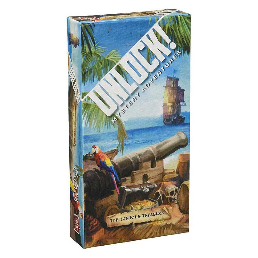 UNLOCK! Mystery Adventures - The Tonipal's Treasure Card Game - Escape Room-Inspired Cooperative Adventure, Fun Family Game, Ages 10+, 1-6 Players, 1 Hour Playtime, Made by Space Cowboys
