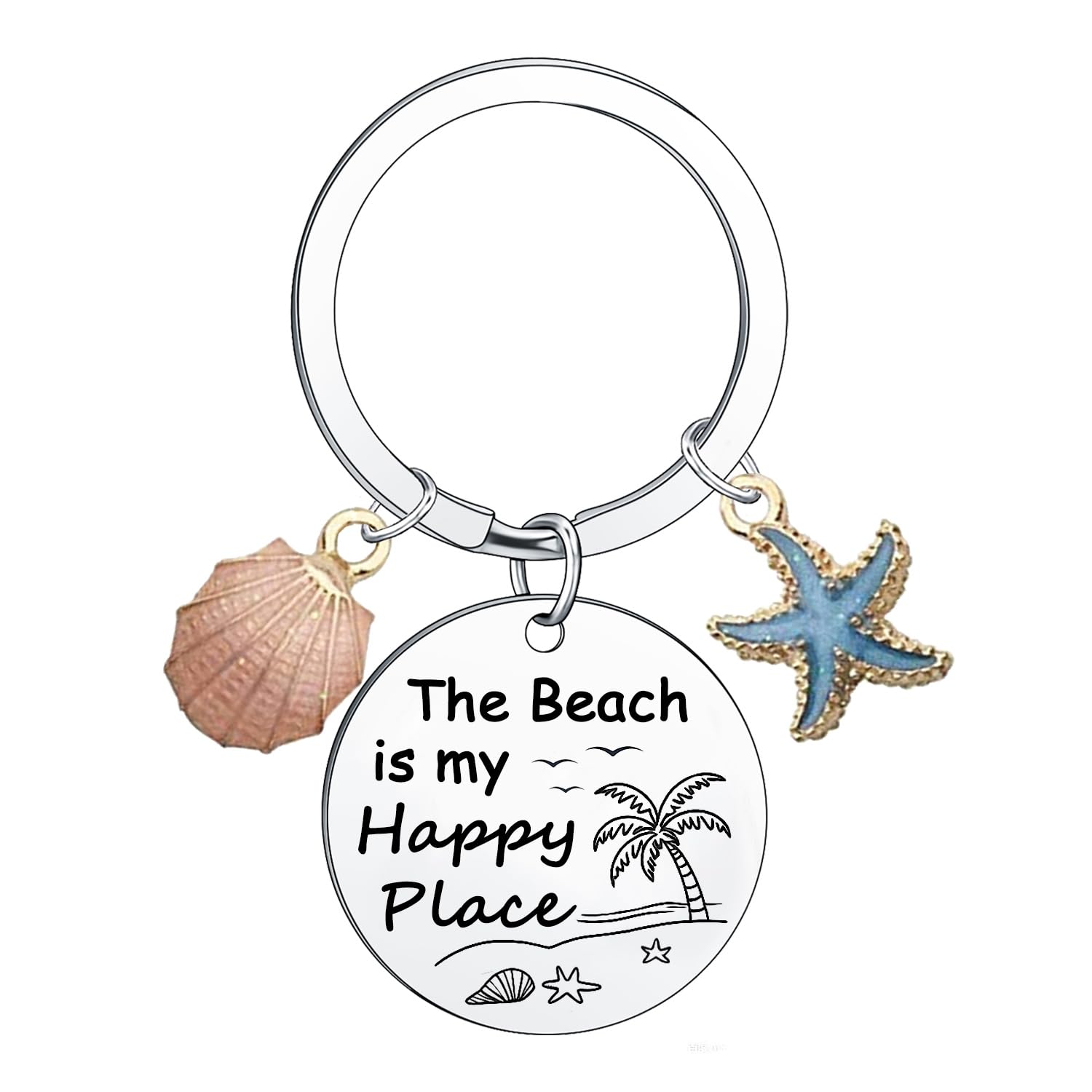 Ghloyza Beach Gifts for Women Men Beach Lover Keyring Gift Starfish Keyring Birthday Graduation Gifts for Nature Lover Women Friends