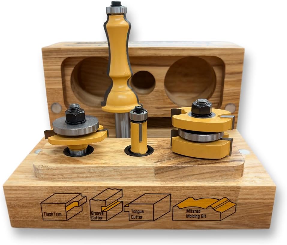 Sommerfeld's Tongue & Groove Cabinetmaking set plus Mitered Molding bit.1/2-Inch Shank For Cabinet Doors