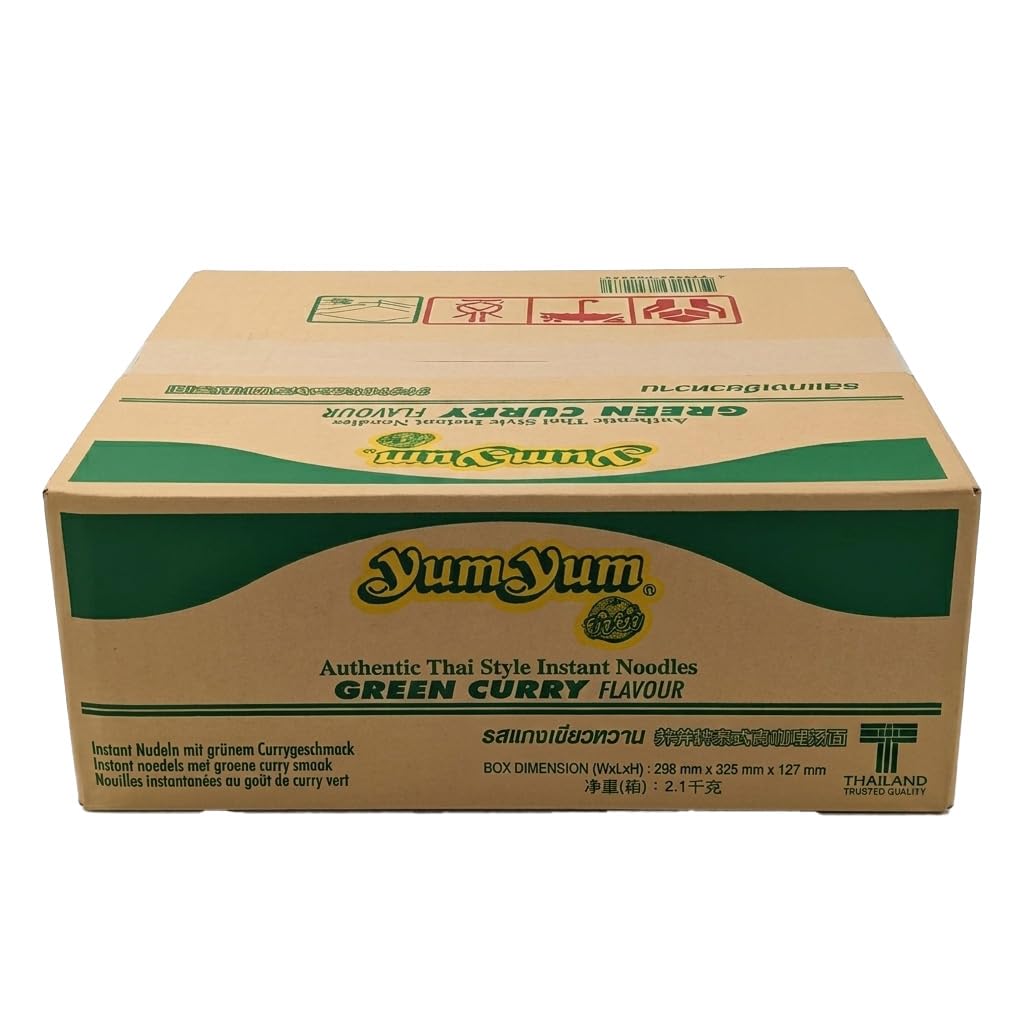YumYum Beef Flavour Cup 36x 70g Asiatische Instant Nudeln im Becher | Thailändisches Aroma, Sofortiger Genuss, Mit Brokkoli & Champignons, Hergestellt in Thailand, Asiatische Nudelsuppe