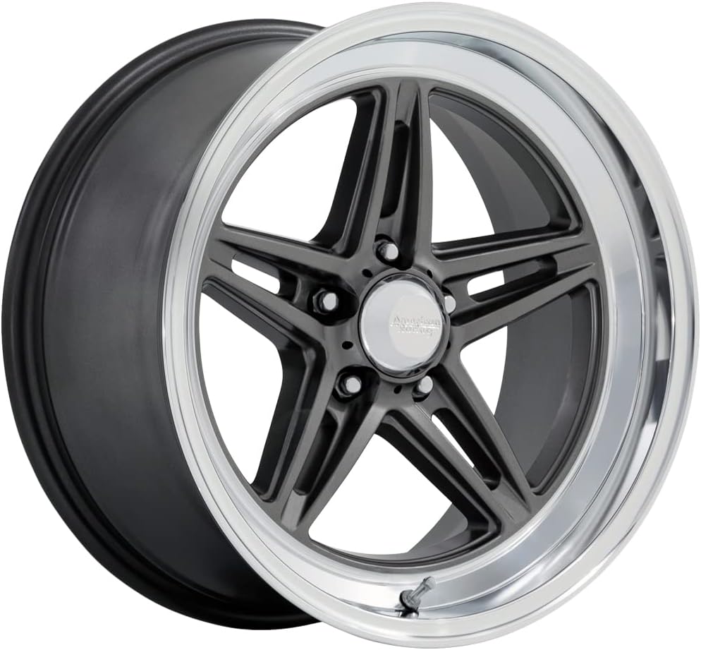 18x7 American Racing VN514 Groove Anthracite W/Diamond Cut Wheel 5x4.75 (0mm)