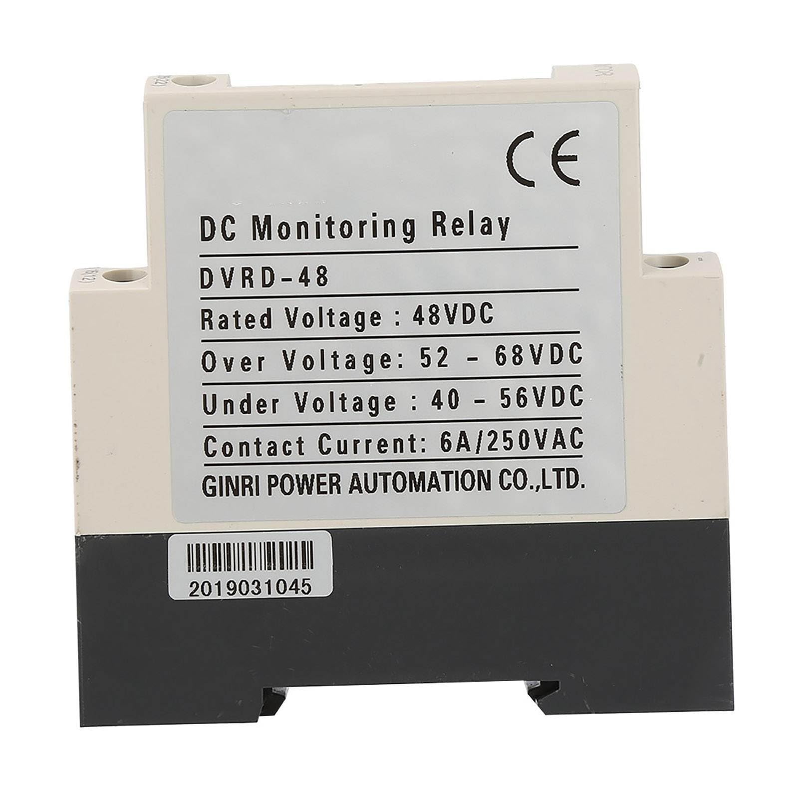 DC 12V / 24V / 36V / 48V Relais de tension, DVRD sur la tension et sous tension s s de relais Propriétaire de tension de rail Relay (Dc48v)