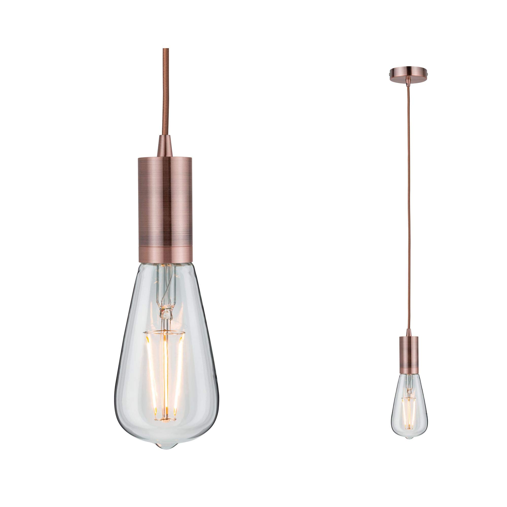 Paulmann 50387 luminaire en suspension Neordic Haldis max. 20 watts suspension Cuivre éclairage de plafond métal, luminaire suspendu Métal E27